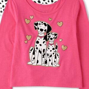 NWT The Children’s Place Toddler Girls Dalmatian Top 2-Pack - Bunnys T…